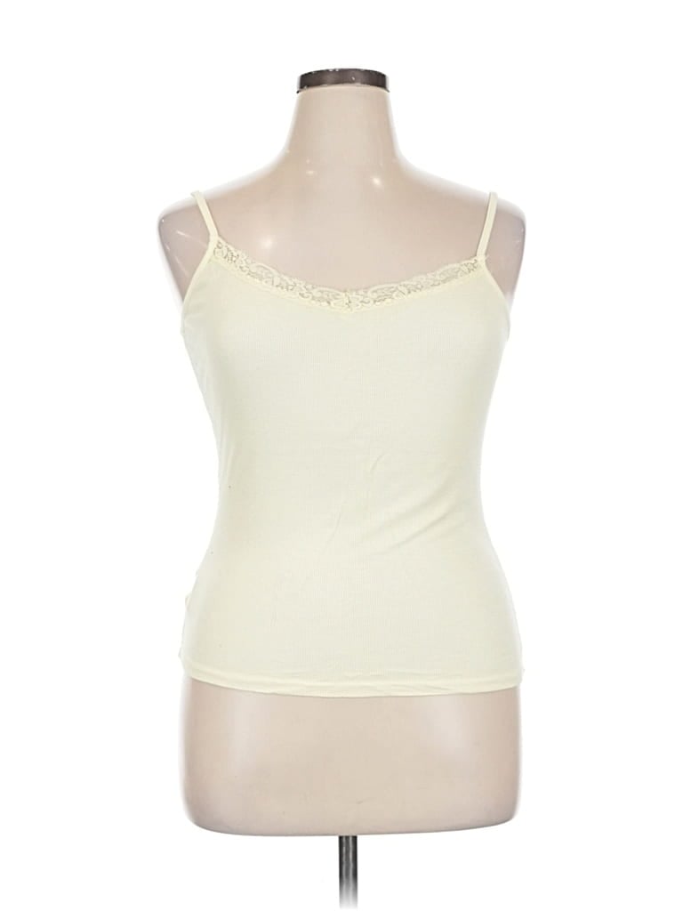UNBRANDED Pre-owned Tank Top Ivory Sweetheart Neckline Tops In White