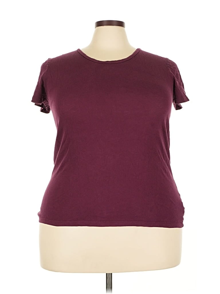 Pre-owned Gap Outlet Short Sleeve T-shirt In Burgundy