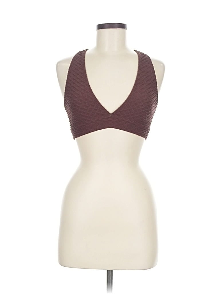 Pre-owned Booty By Brabants Tank Top Brown Halter Neckline Tops