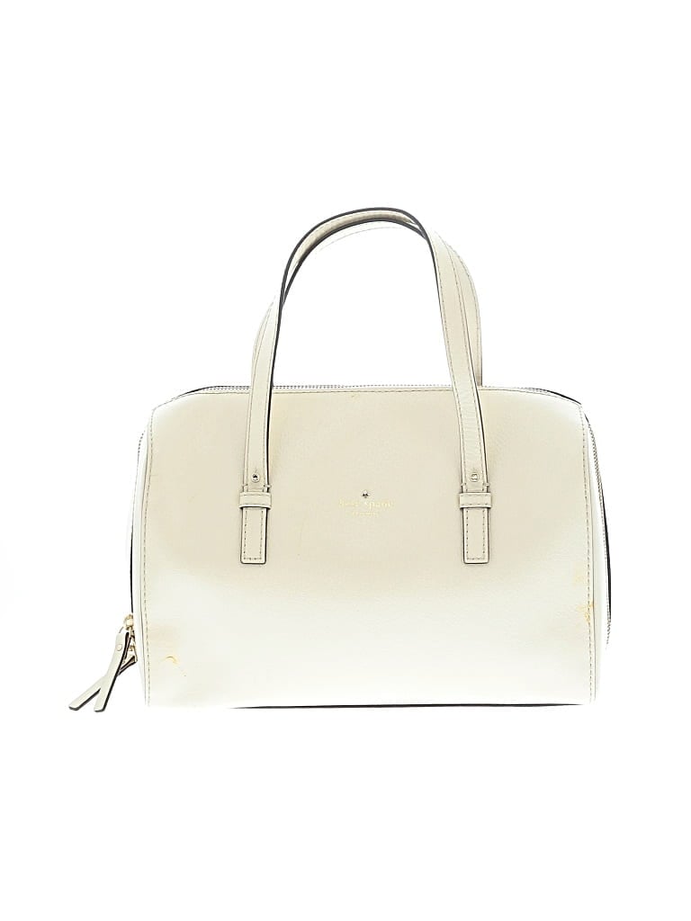 Pre-owned Kate Spade New York Leather Satchel In White