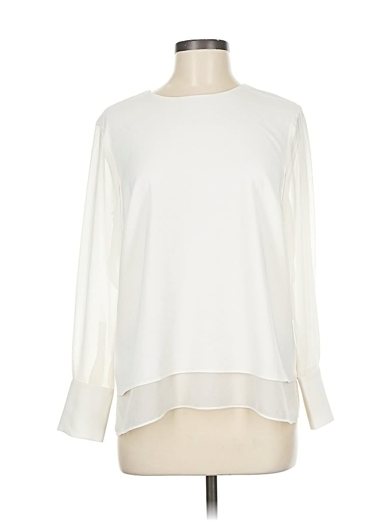 ANN TAYLOR Pre-owned Long Sleeve Blouse In White