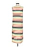 Halogen 100% Polyester Stripes Ivory Casual Dress Size XS - photo 2