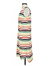 Halogen 100% Polyester Stripes Ivory Casual Dress Size XS - photo 5