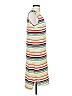 Halogen 100% Polyester Stripes Ivory Casual Dress Size XS - photo 4
