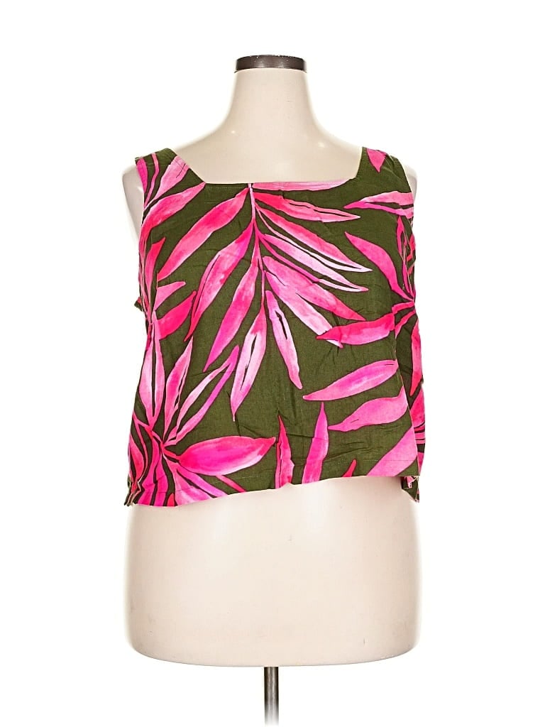 Pre-owned Time And Tru Sleeveless Blouse In Pink