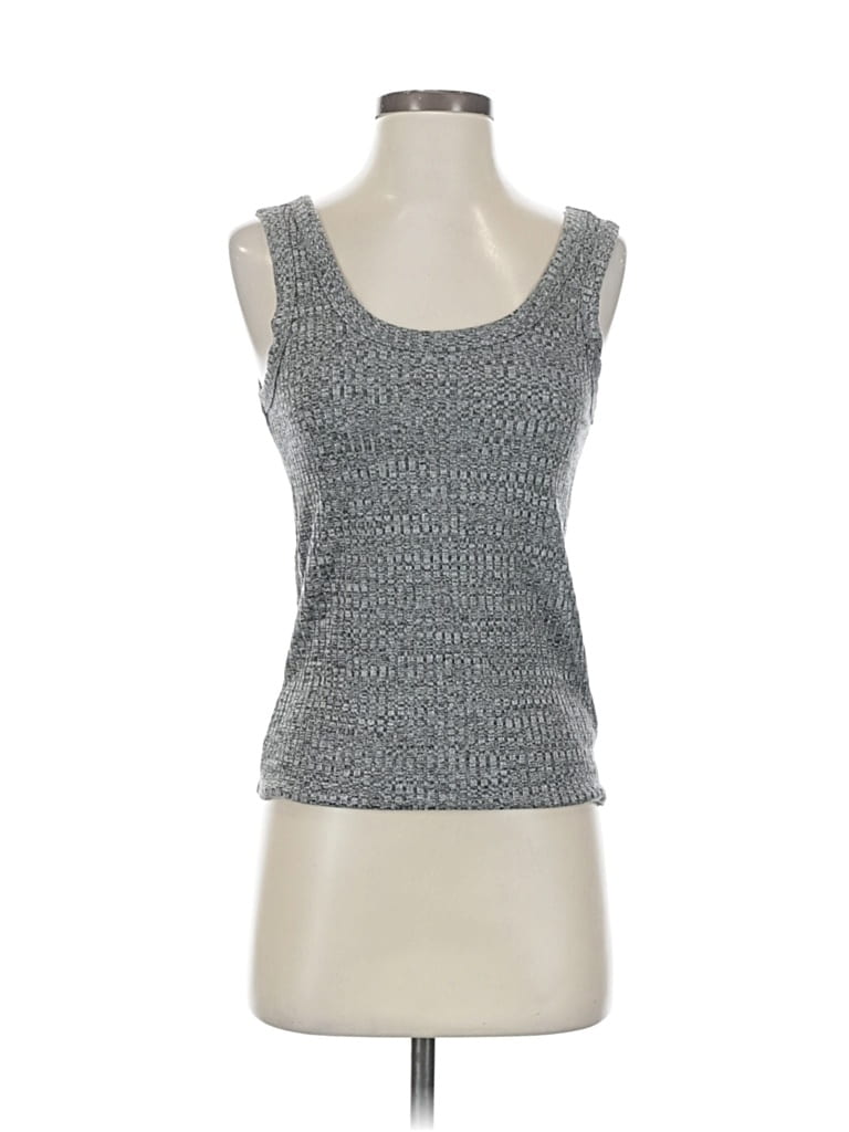 Pre-owned Evereve Tank Top Gray Square Neckline Tops