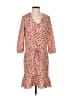 CAbi 100% Polyester Print Red Casual Dress Size XS - photo 1