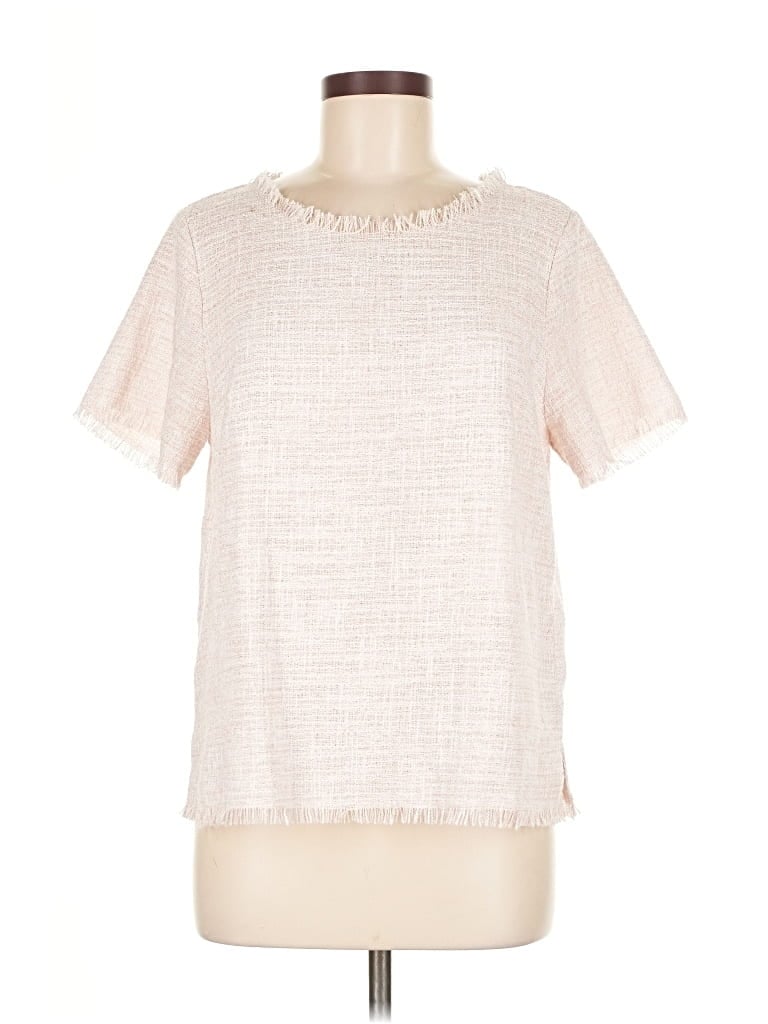 ANDREE BY UNIT Pre-owned Short Sleeve Blouse In White