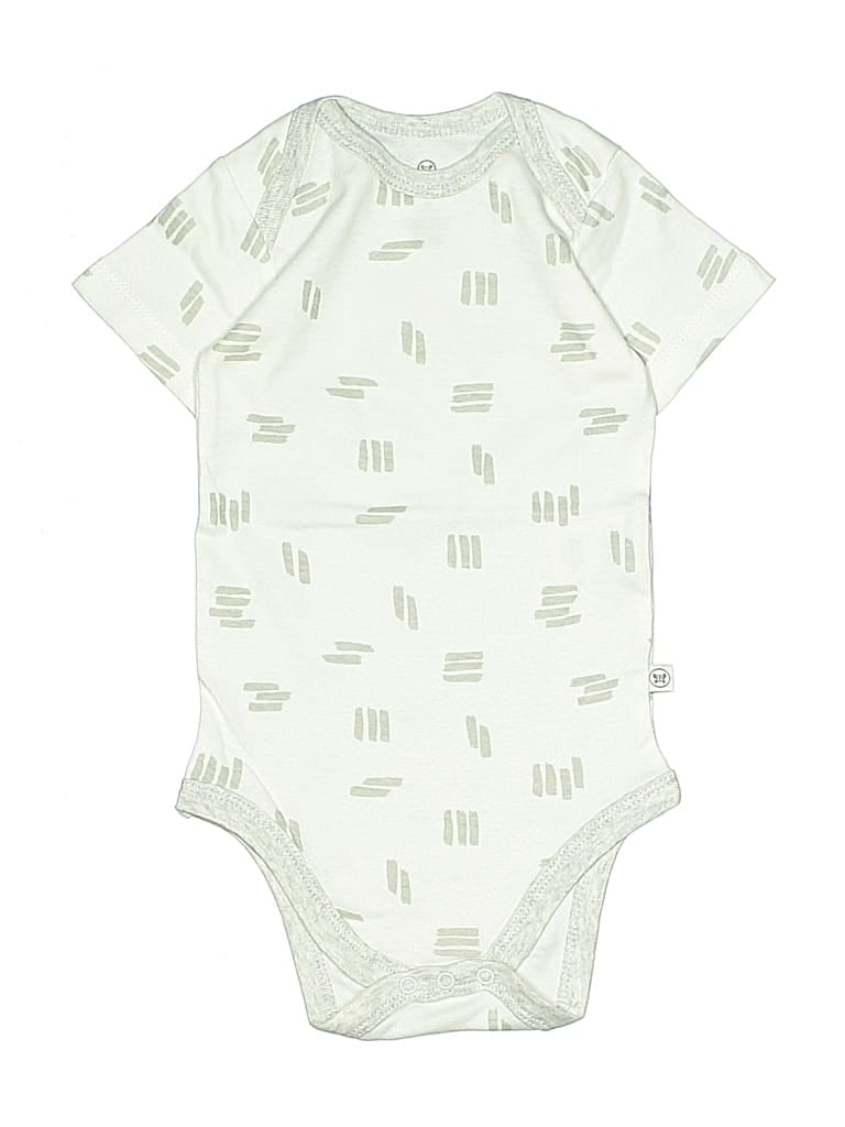 Pre-owned Honest Baby Clothing Babies' Short Sleeve Onesie In Green
