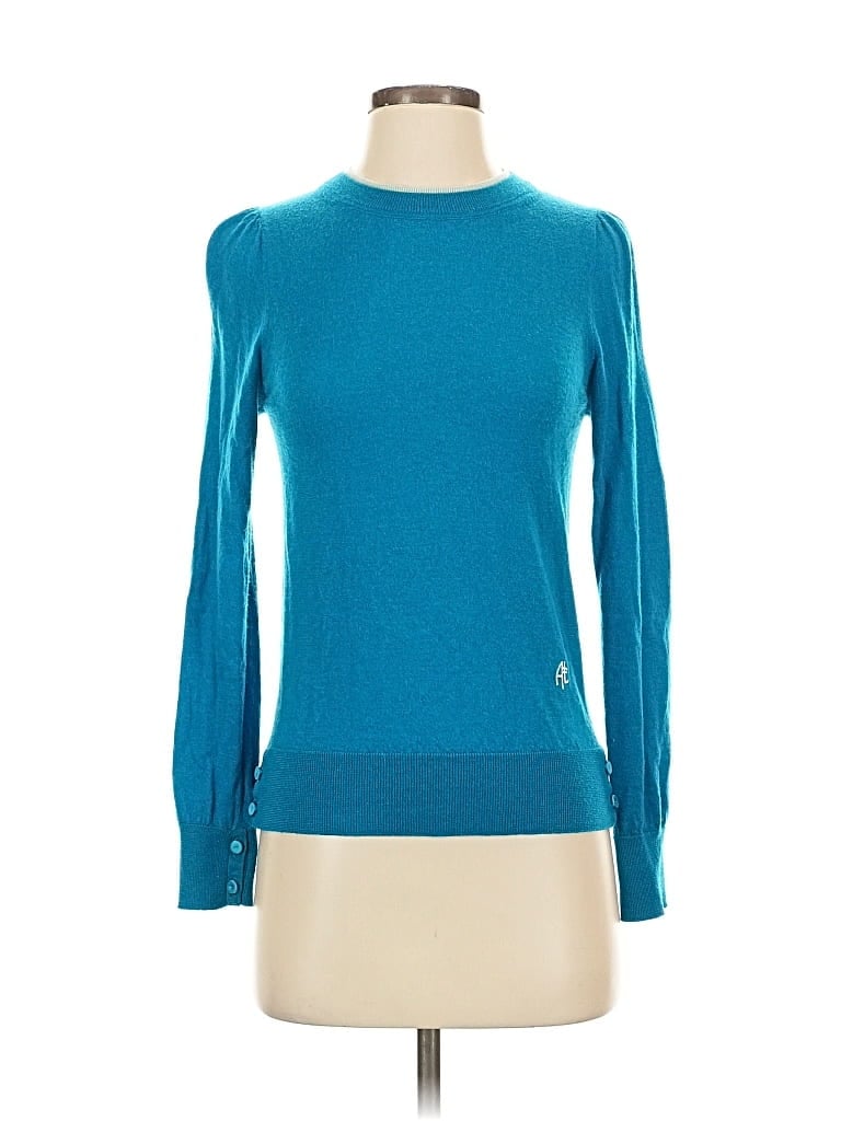 Pre-owned Adam Lippes Pullover Sweater In Blue