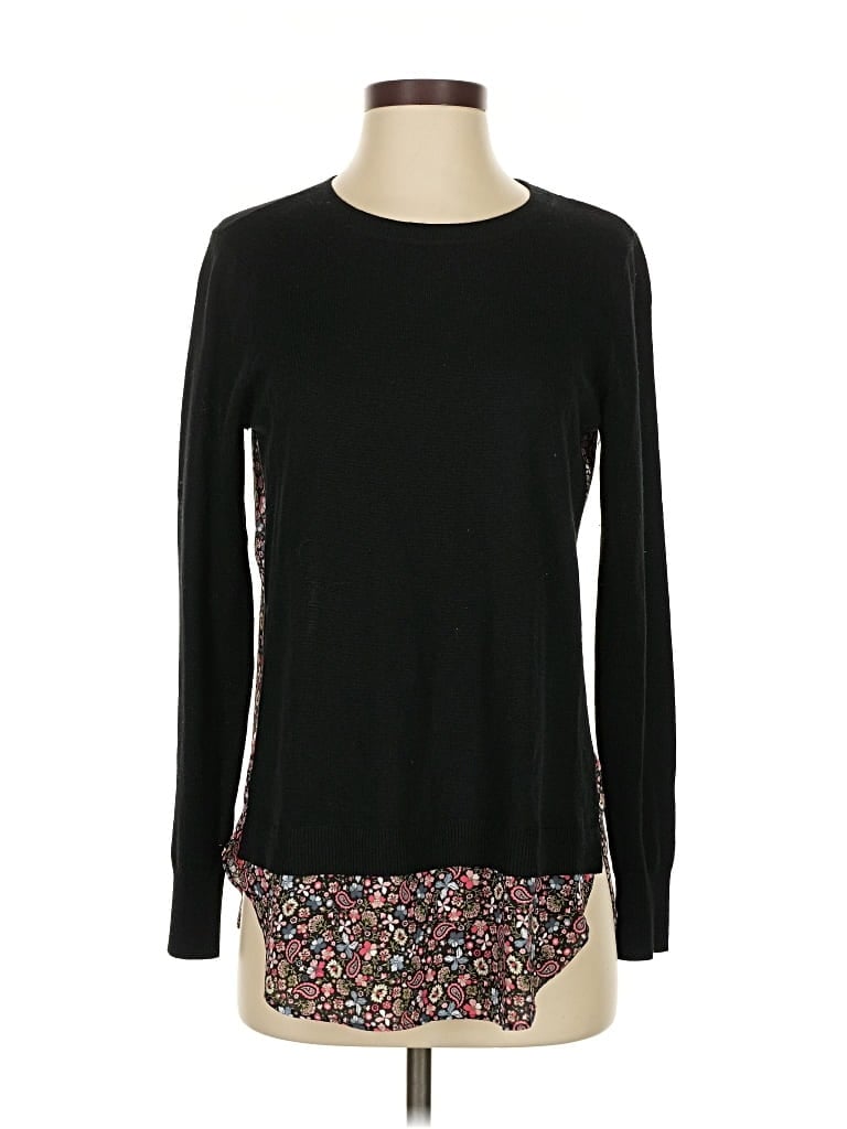 Pre-owned Ann Taylor Loft Pullover Sweater In Black
