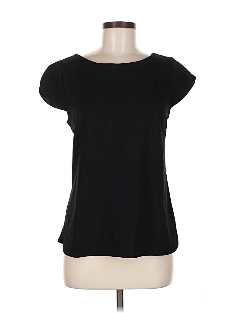 Pre-owned Ck Bradley New York Short Sleeve Top Black Boatneck Tops
