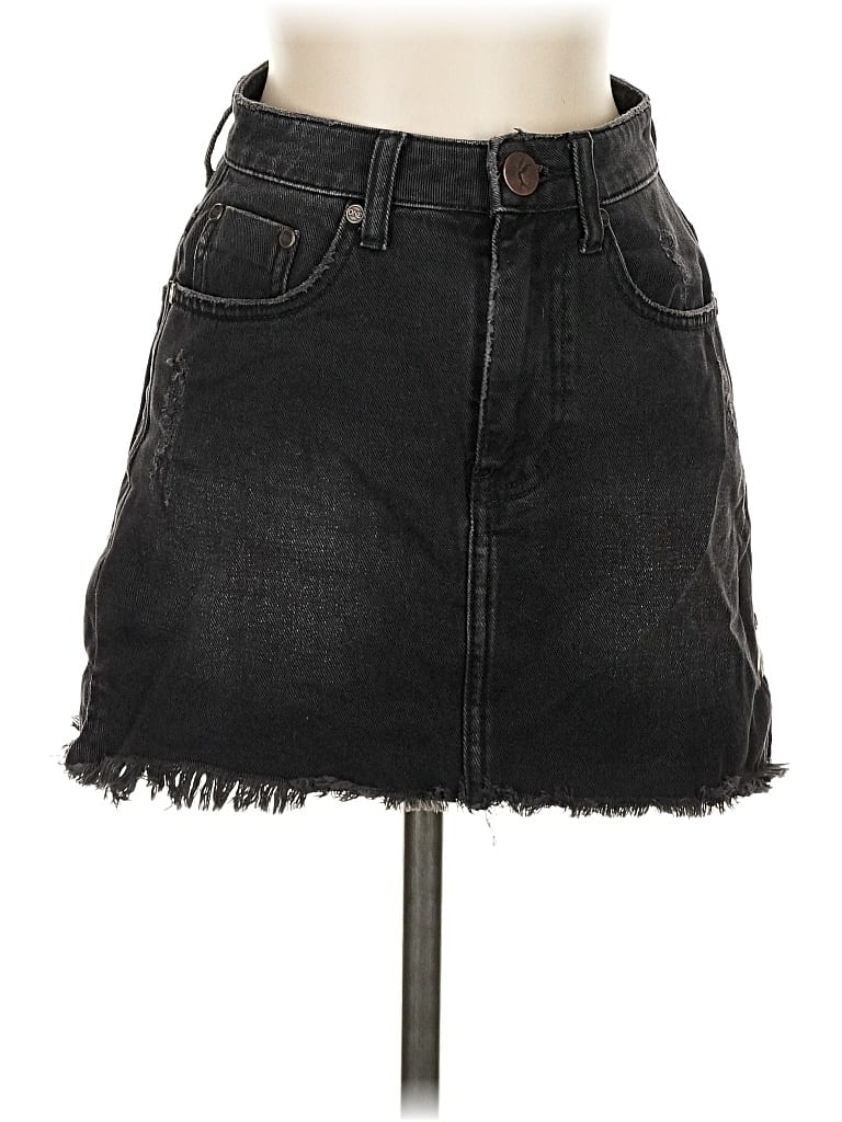 Pre-owned One X Oneteaspoon Denim Skirt In Black