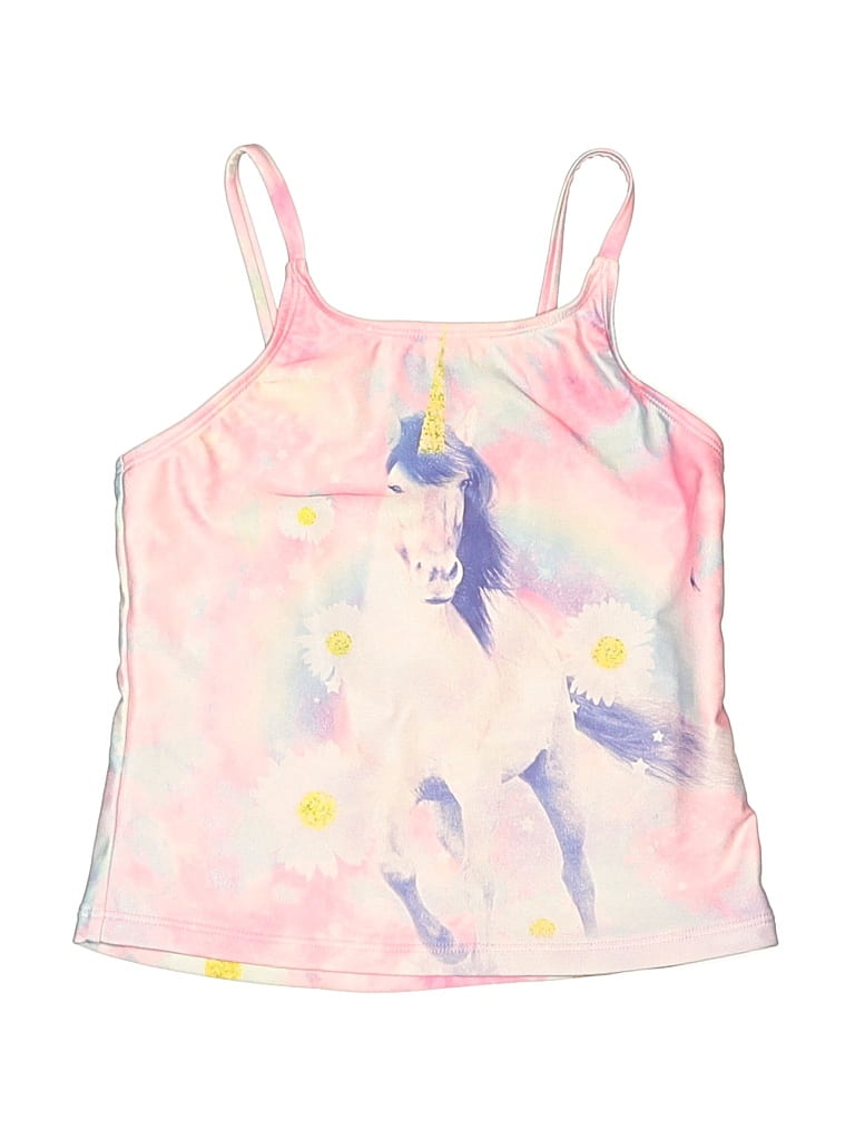 UNBRANDED Pre-owned Kids' Sleeveless Top Pink Halter Neckline Tops