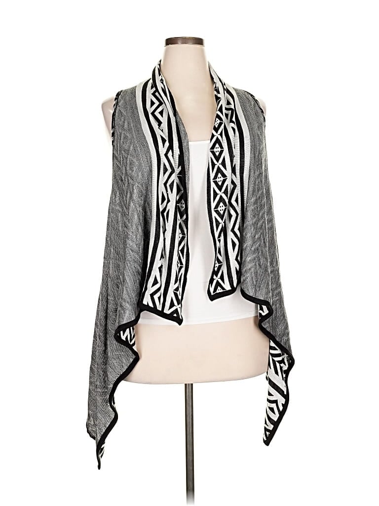 Pre-owned United States Sweaters Tank Top Gray Plunge Neckline Tops