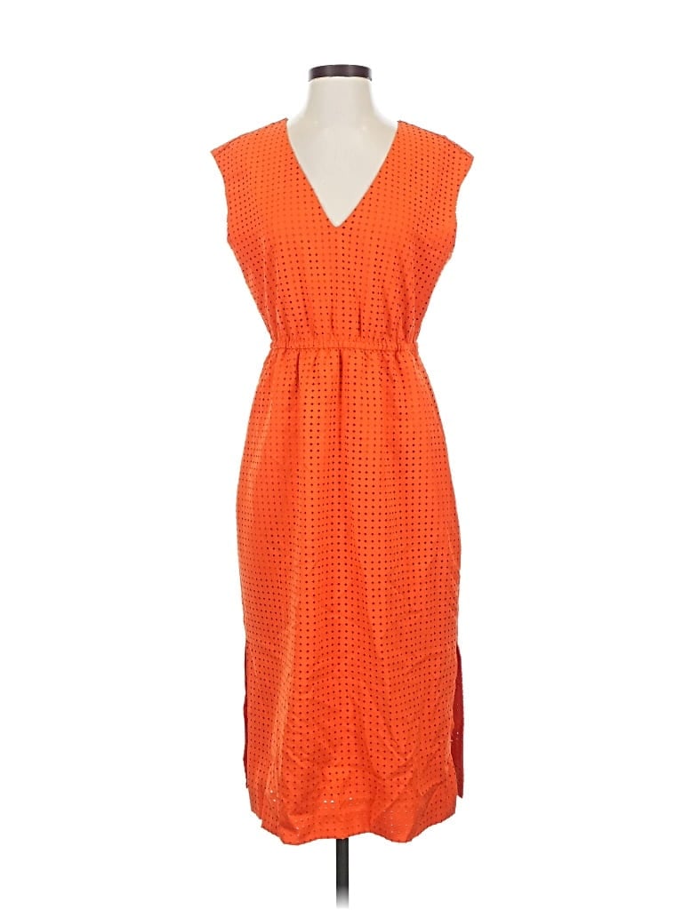 Pre-owned J.crew Factory Store Casual Dress In Orange