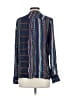 Parker 100% Silk Blue Long Sleeve Silk Top Size S - photo 2