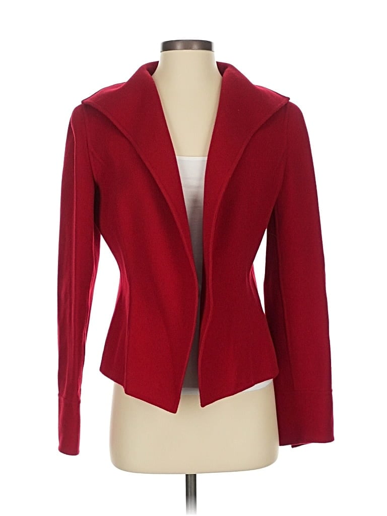 Pre-owned Linda Allard Ellen Tracy Blazer Jacket In Red
