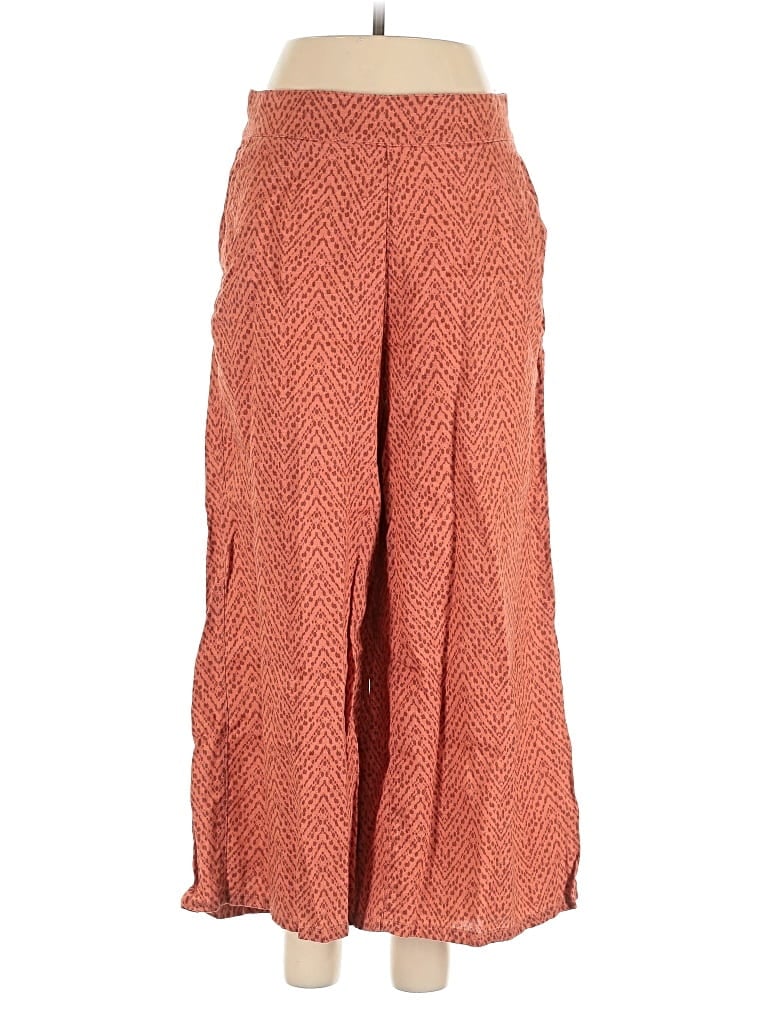 Pre-owned H By Halston Linen Pants In Orange