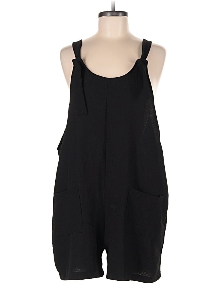 Pre-owned Shein Curve Romper In Black