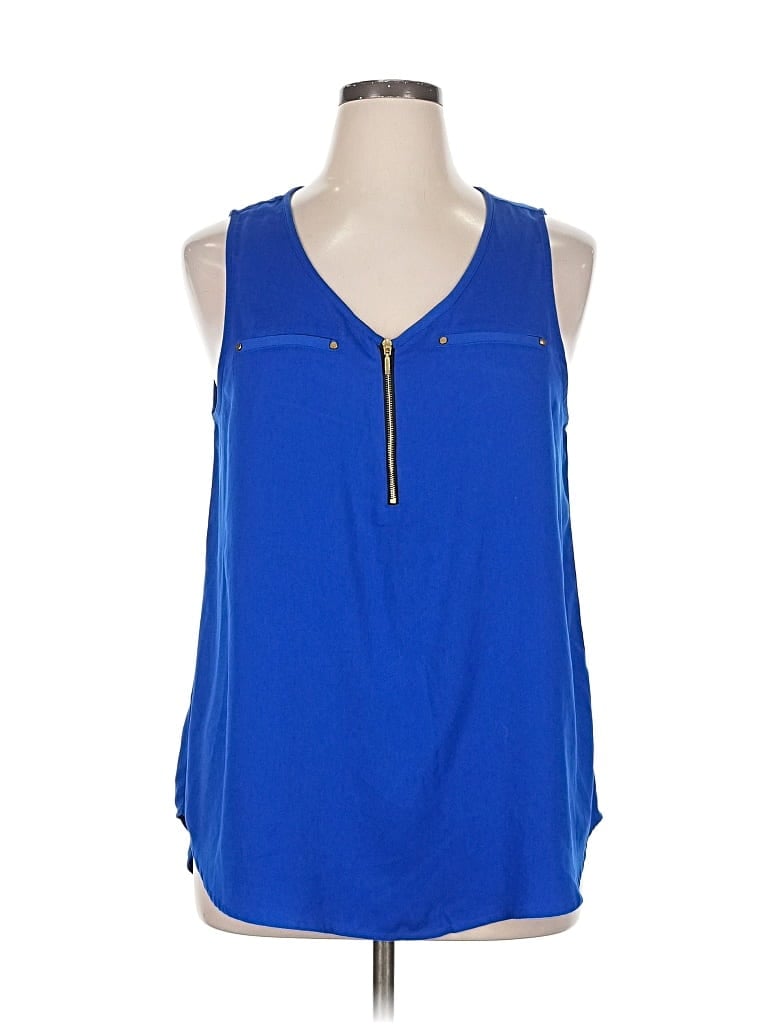 HARVE BENARD Pre-owned Sleeveless Blouse In Blue