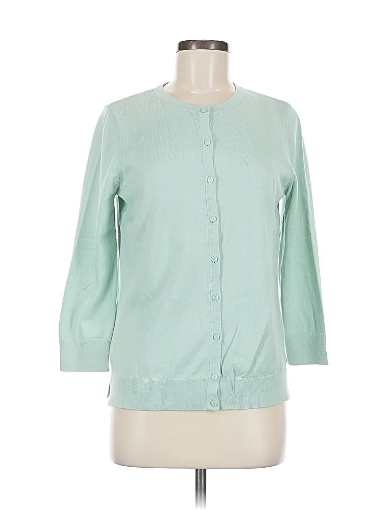 Pre-owned Ann Taylor Loft Outlet Cardigan Sweater In Green