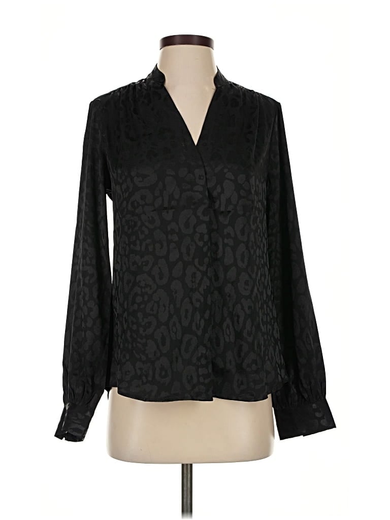 Pre-owned Express Long Sleeve Blouse In Black