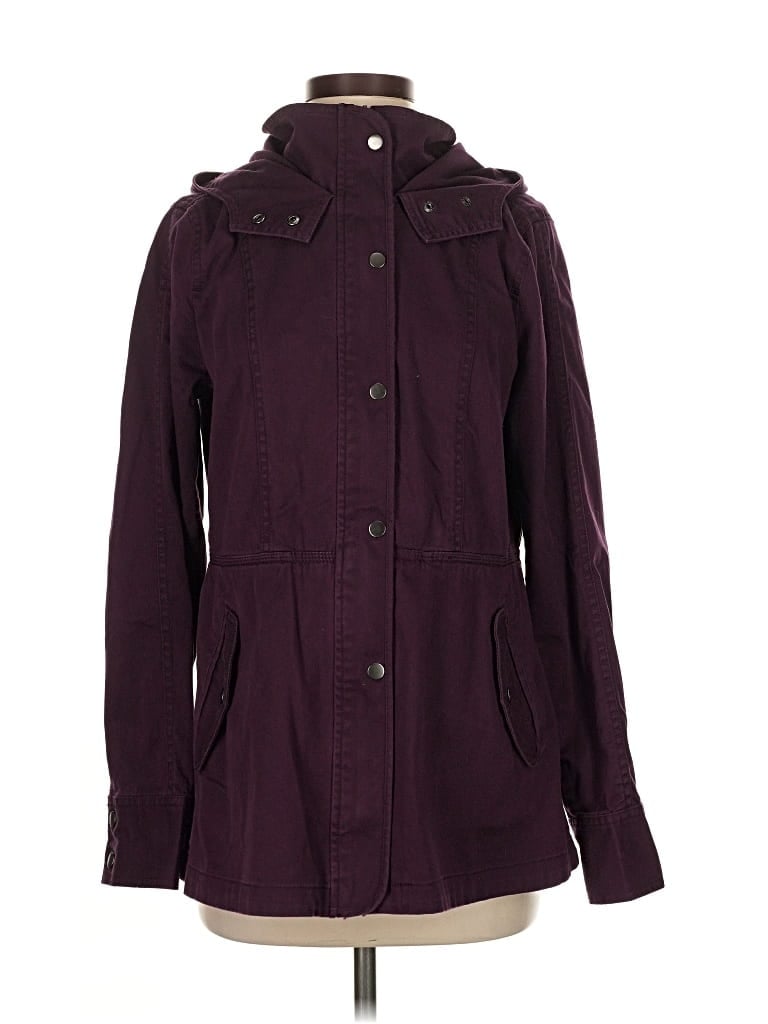 Pre-owned Ann Taylor Loft Coat In Purple