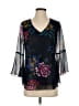 CAbi 100% Polyester Black 3/4 Sleeve Blouse Size XS - photo 1
