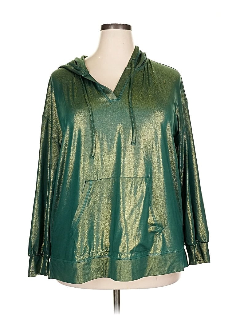 Pre-owned Livi Pullover Hoodie In Green