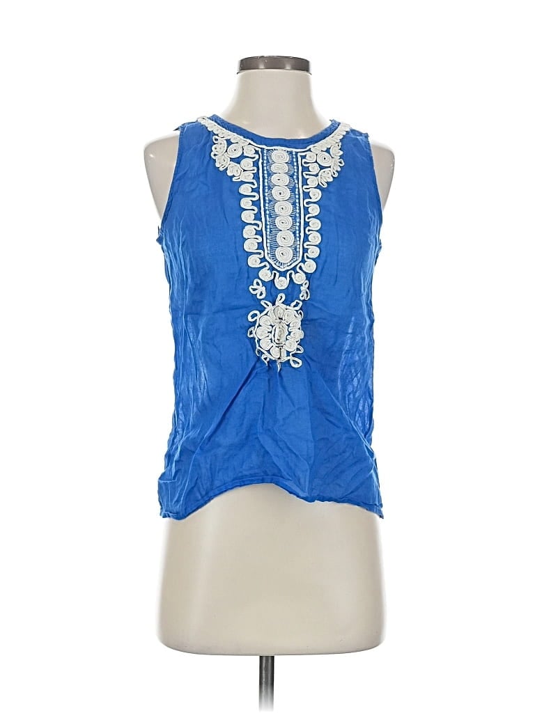 Pre-owned Banana Republic Sleeveless Blouse In Blue