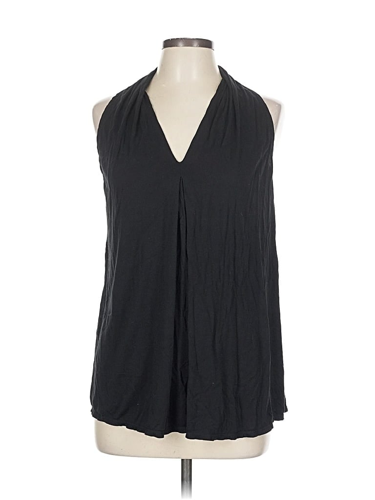Pre-owned Max Studio Tank Top Black Halter Neckline Tops