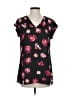 CAbi 100% Polyester Black Short Sleeve Blouse Size S - photo 1