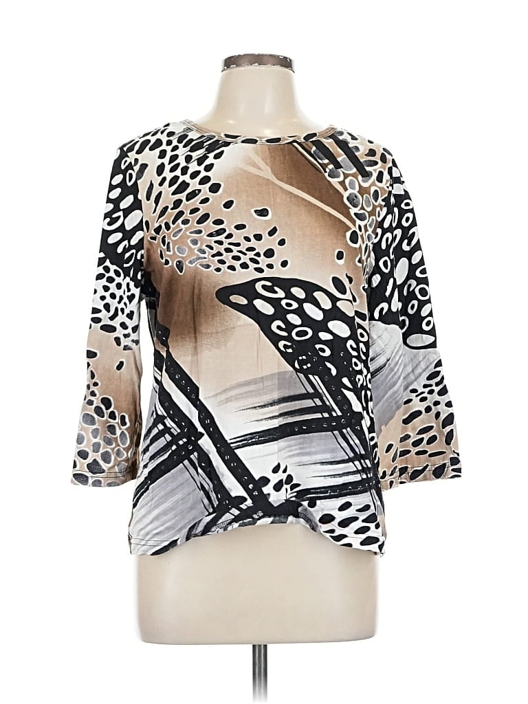 Pre-owned Take-two 3/4 Sleeve Blouse In Silver