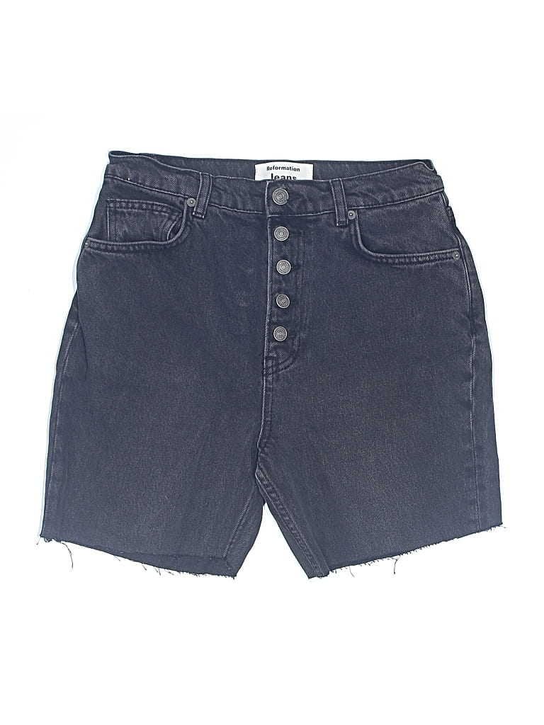 Pre-owned Reformation Jeans Denim Shorts In Blue