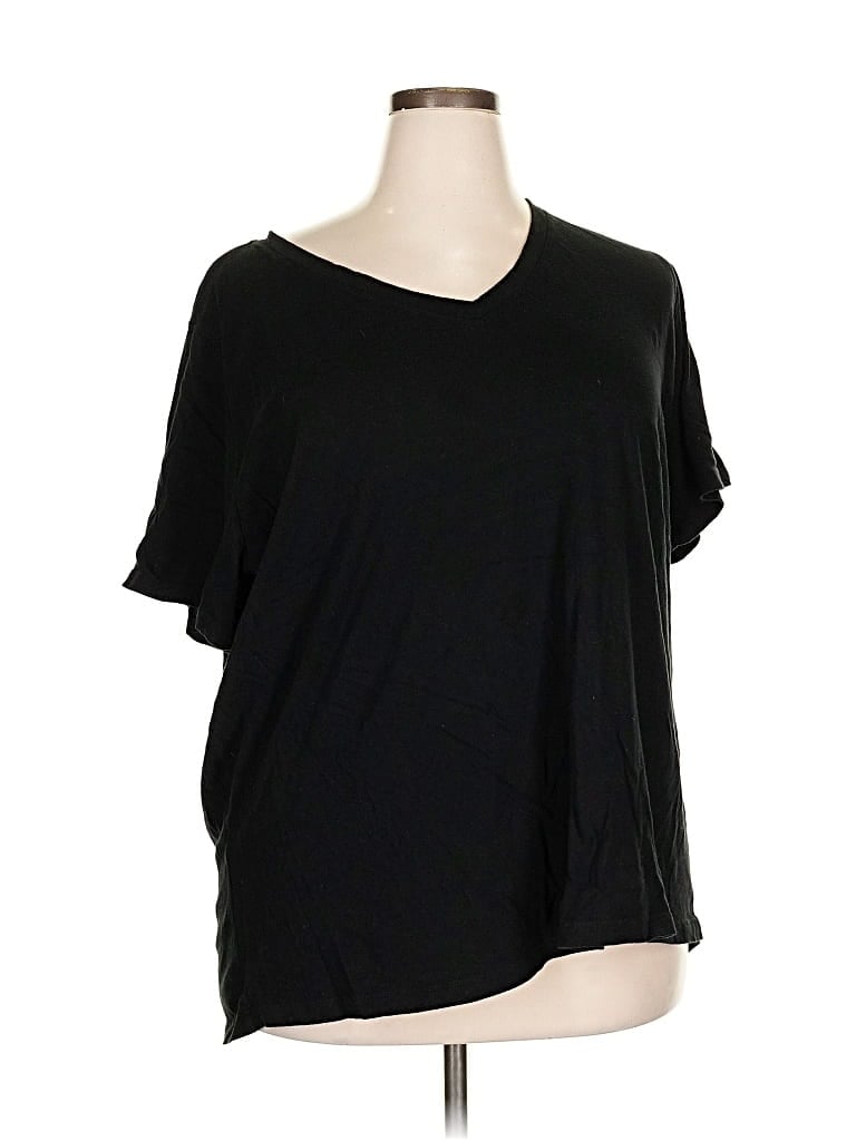 Pre-owned Ava & Viv Short Sleeve T-shirt In Black