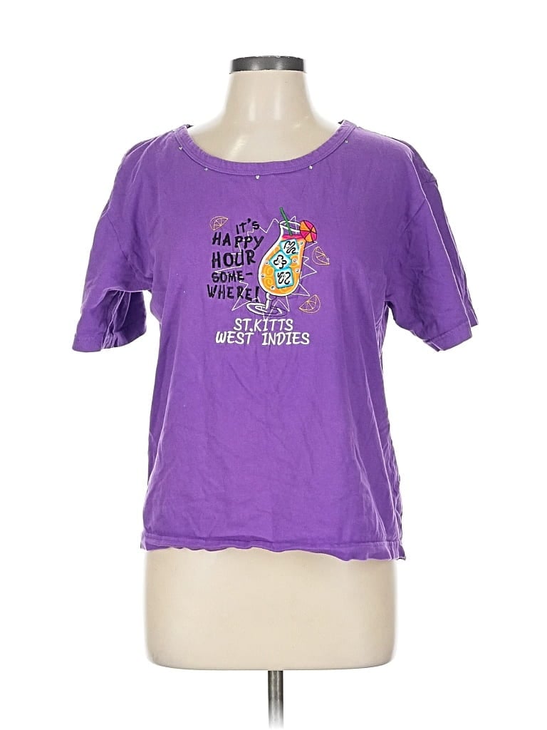 Pre-owned Assorted Brands Short Sleeve T-shirt In Purple