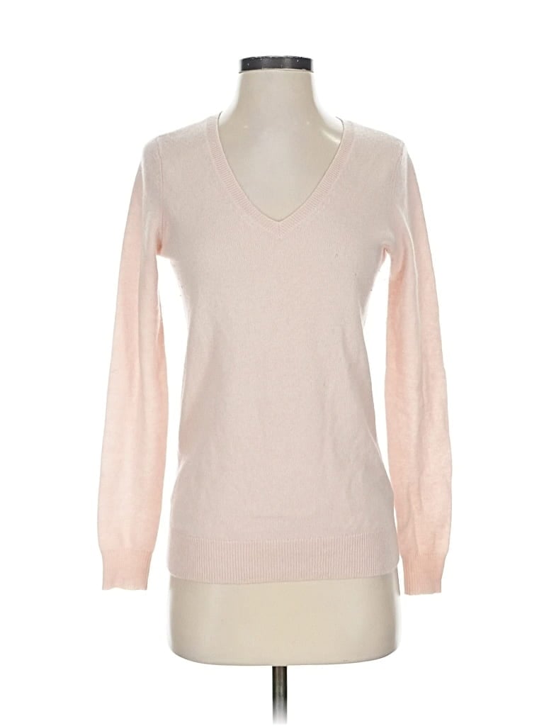 Pre-owned C By Bloomingdale's Cashmere Pullover Sweater In Pink