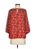 Vince Camuto 100% Polyester Orange 3/4 Sleeve Blouse Size S - photo 1