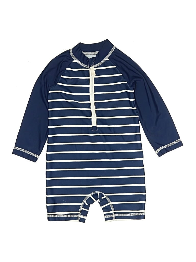 Pre-owned Carter's Kids' Long Sleeve Onesie In Blue