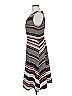 Elle Stripes Gray Casual Dress Size L - photo 5