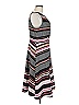 Elle Stripes Gray Casual Dress Size L - photo 4