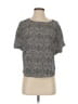 Navoh Black Gray Short Sleeve Top Size S - photo 1