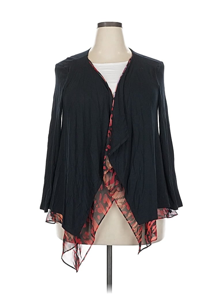 Pre-owned Assorted Brands Cardigan Sweater In Black