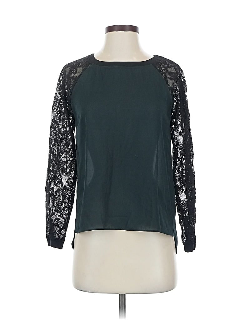 Pre-owned Ann Taylor Loft Long Sleeve Blouse In Blue