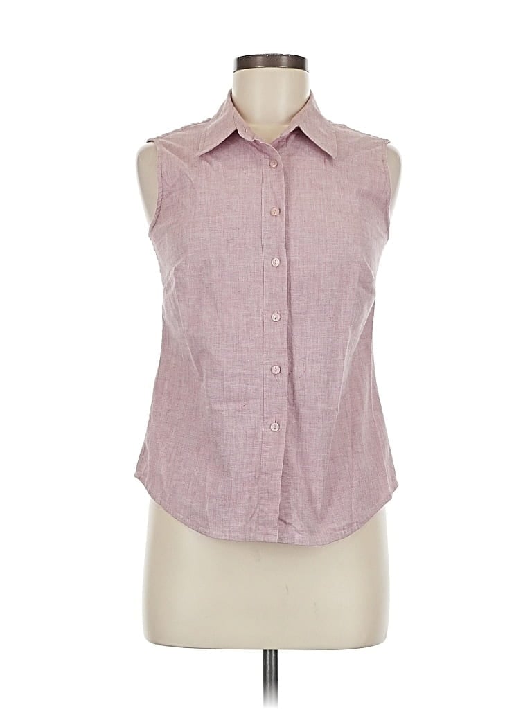 Pre-owned Clió Sleeveless Button Down Shirt In Pink