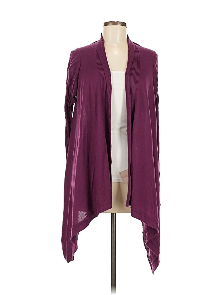 Pre-owned Daisy Fuentes Cardigan Sweater In Purple