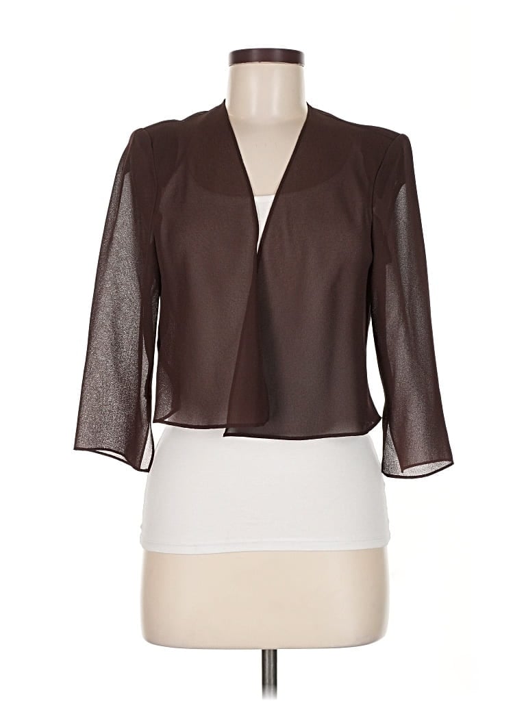 Click to view more detailed imagery on our partner's website Pre-owned Ursula Of Switzerland 3/4 Sleeve Blouse In Brown