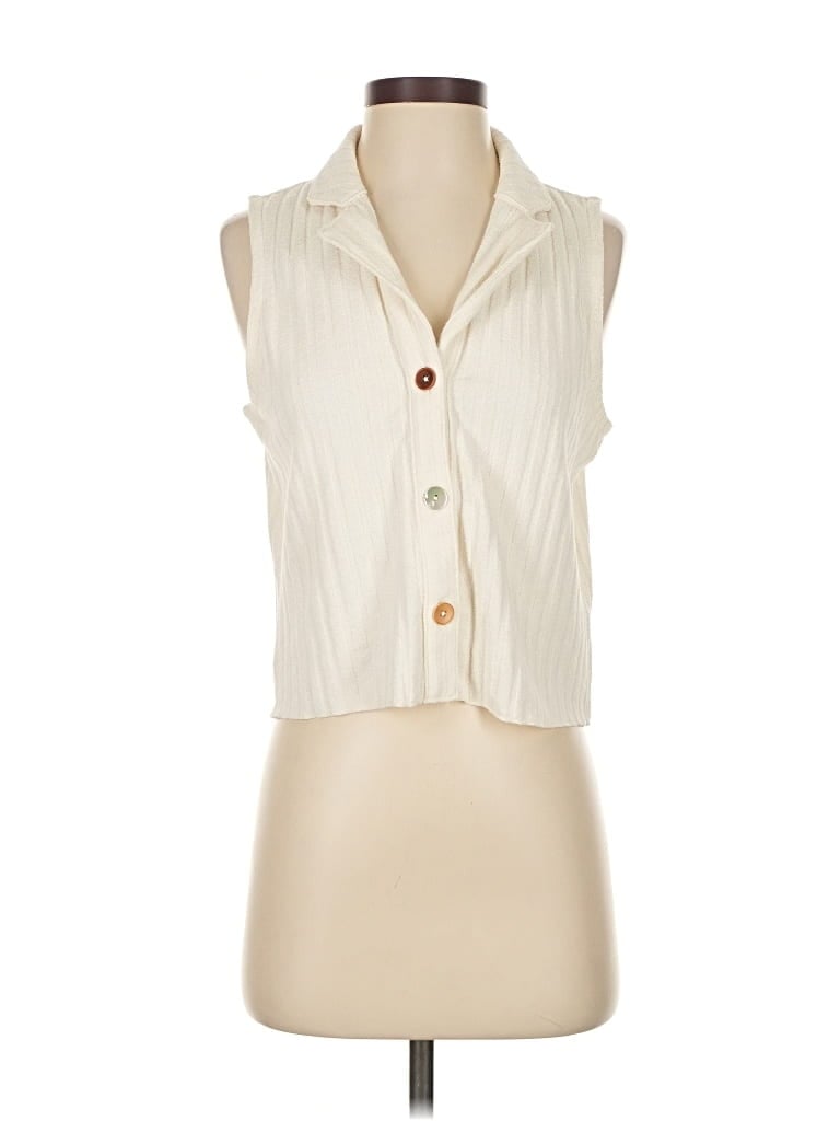 Pre-owned Madewell Sleeveless Blouse In White