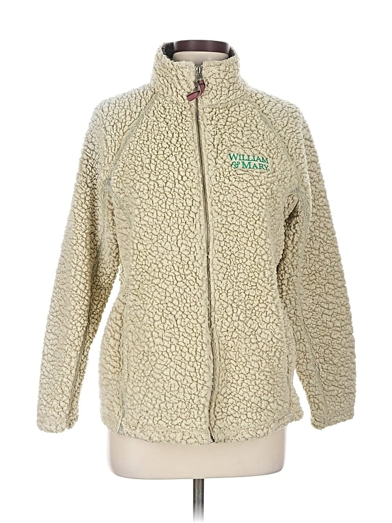Pre-owned Assorted Brands Fleece Jacket In White
